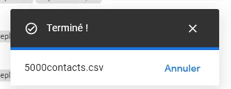 5000 contacts imported