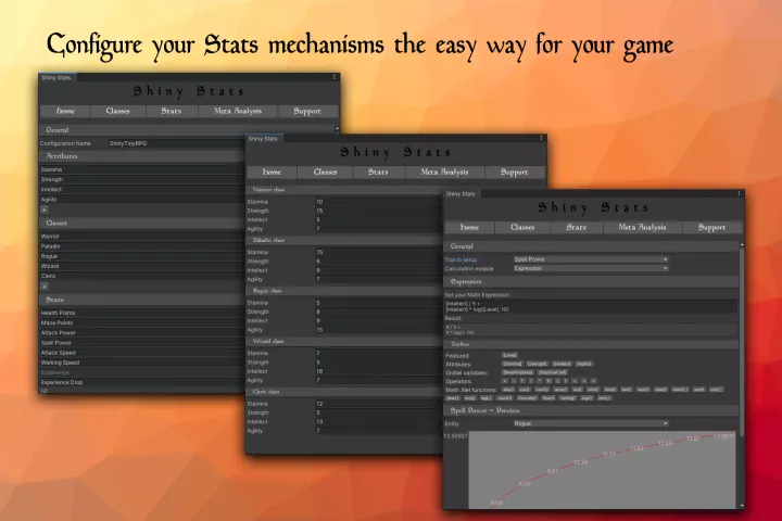 Configure your Stats mechanisms the easy way for your game