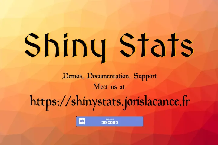 Shiny Stats — demos, documentation and support