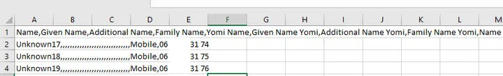 Import CSV in Excel
