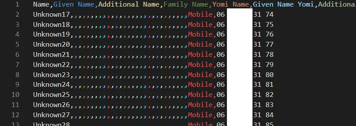 5000 French numbers in VS Code