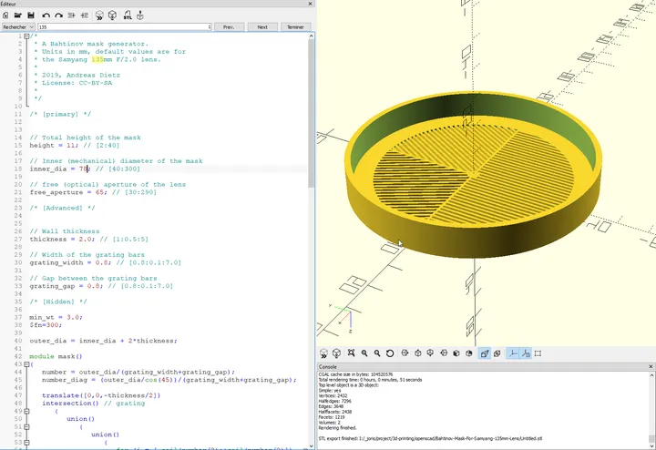 OpenSCAD rendering